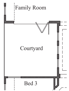8 -foot Accordion Door at Courtyard & Family Room