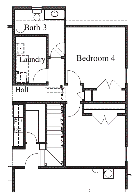Bonus Room Stairs at First Floor