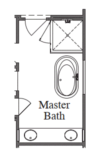 Mud Set Shower with Stand Alone Tub at Master Bath