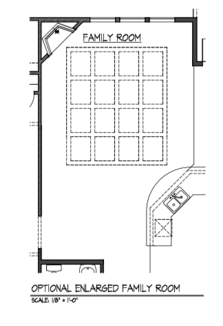 Enlarged Family Room