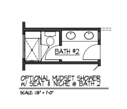 Mudset Shower w/ Seat & Niche at Bath 2