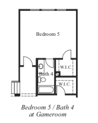Bedroom 5 / Bath 4 at Game Room