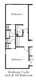 Bedroom 5 with Jack & Jill Bathroom