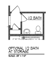 Half Bath at Storage