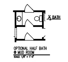 Half Bath at Mud Room