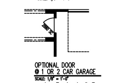 Optional Door at 1 or 2 Car Garage