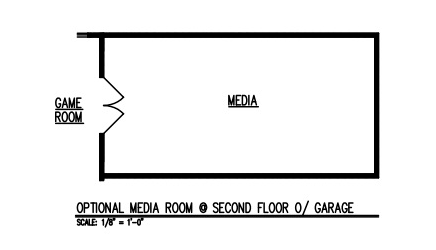 Media Room at Second Floor O/ Garage