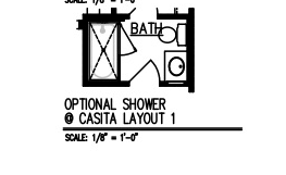 Shower at Casita Layout 1
