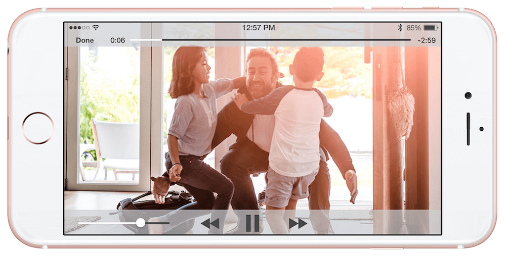 security camera display on iphone
