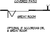 Optional 8' Accordion Door @ Great Room