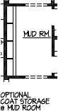 Optional Coat Storage @ Mud Room