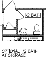 Optional Half Bath at Storage
