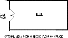 Optional Media Room on Second Floor Over Garage