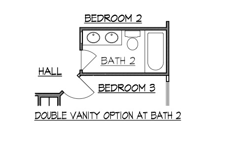 Double Vanity at Bath 2