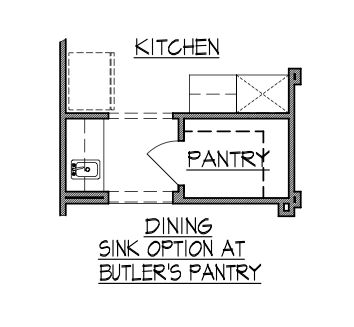 Dining Sink Option at Butlers Pantry