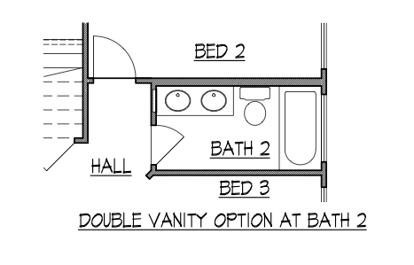 Double Vanity at Bath 2
