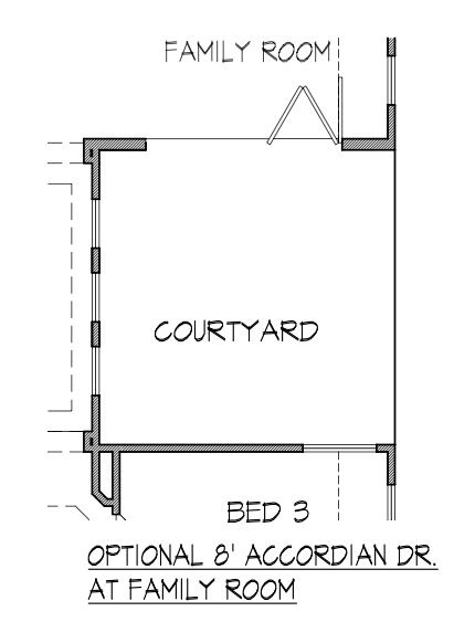 Optional 8' Accordian DR at Family Room