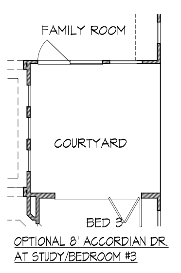 Optional 8' Accordian DR at Study / Bedroom