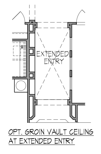 Groin Vault Ceiling at Extended Entry