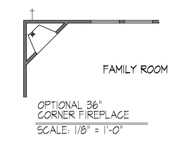 36" Corner Fireplace