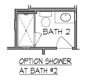 Optional Shower at Bath 2