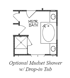 Mudset Shower w/ Drop-In Tub