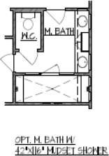 42" x 116" Mudset Shower at Master Bath