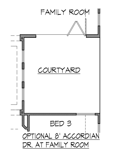 Optional 8' Accordian Dr at Family Room