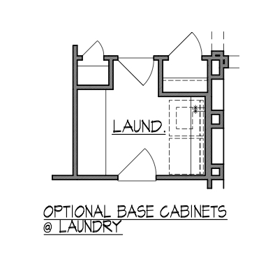 Base Cabinets at Laundry