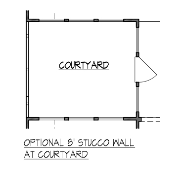 8' Stucco Wall at Courtyard