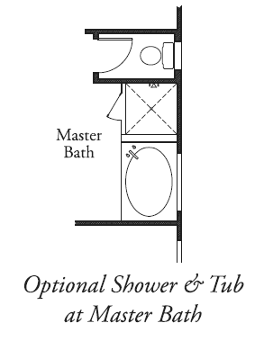 Shower & Tub at Master Bath