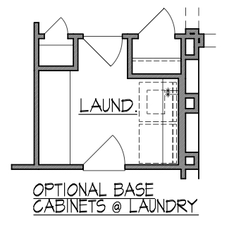 Base Cabinets at Laundry