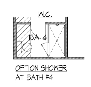Optional Shower at Bath 4