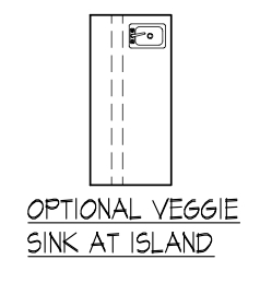 Optional Veggie Sink at Island