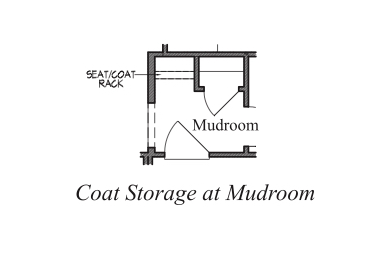 Coat Storage at Mudroom