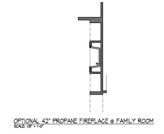 42" Propane Fireplace at Family Room