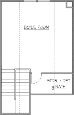 Optional Bonus Room @ Tech / Attic - Second Floor Plan