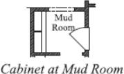 Cabinet at Mud Room