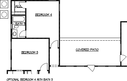 Optional Bedroom 4 with Bath 3