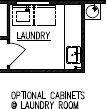Optional Cabinets at Laundry Room