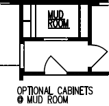 Optional Cabinets at Mud Room