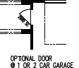 Optional Door at 1 or 2 Car Garage