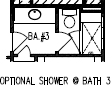 Optional Shower at Bath 3