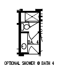 Optional Shower at Bath 4
