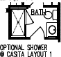 Optional Shower at Casita Layout 1
