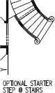 Optional Starter Step at Stairs