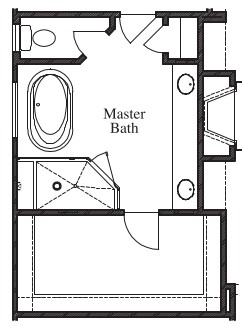 Large Mud Set Shower at Master Bath