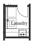 Sink and Cabinets at Laundry