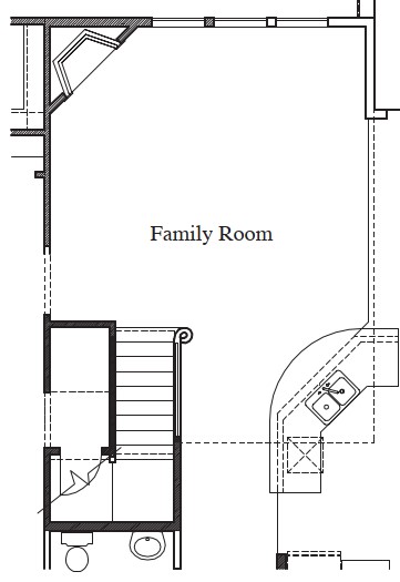 First Story Plan - Bonus Room Stairs at Tech Center