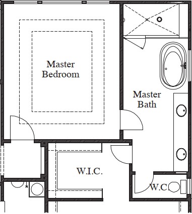 Large Mud Set Shower with Seat and Niche at Master Bath